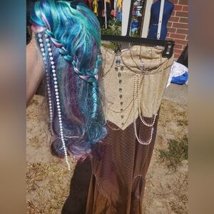 Mermaid Costume Adult Small With Wig